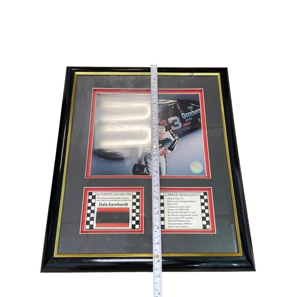 Dale Earnhardt Framed Memorabilia With Authentic Racing Tire Piece & Career High - Picture 7 of 8